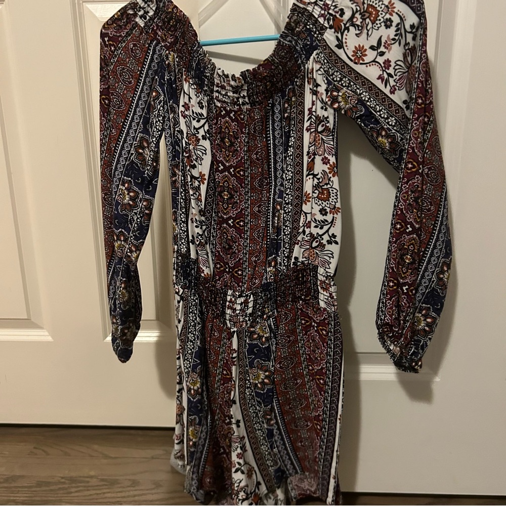 NWOT Rue 21 off-the-shoulder patterned romper